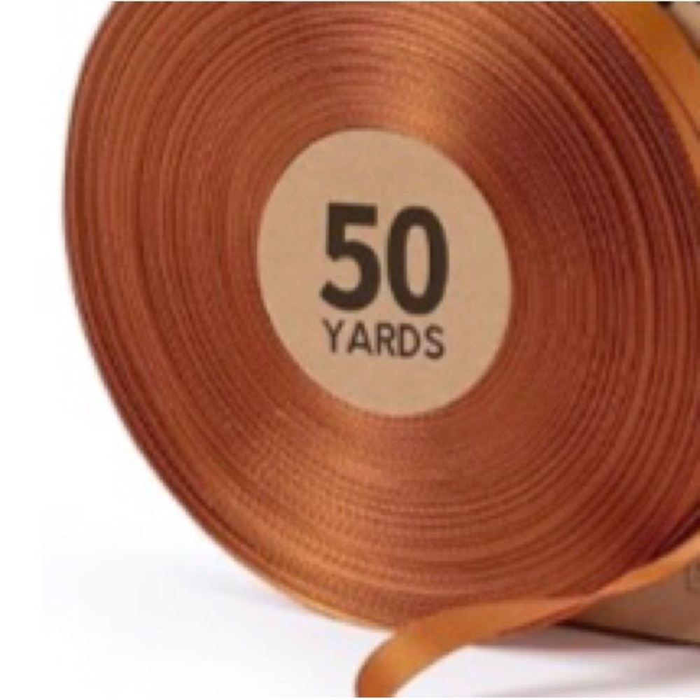 Copper satin Ribbon roll 50 yards